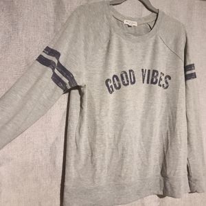 Grey "Good Vibes" Crewneck
